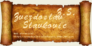 Zvezdoslav Slavković vizit kartica